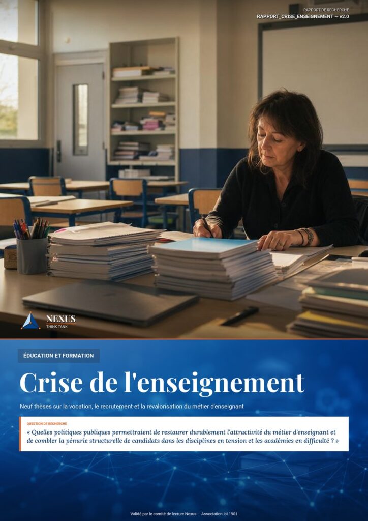 Couverture — Rapport complet — Crise de l'enseignement et vocation
